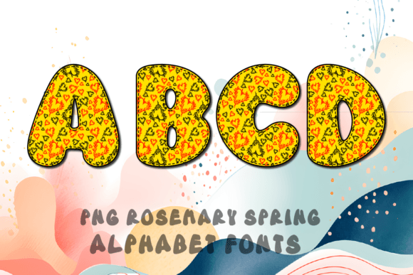 Download Rosemary Spring Alphabet Fonts - Spring Collection