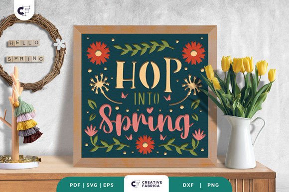 Download Hop into Spring 3D Layered Paper Cut SVG - Spring Collection